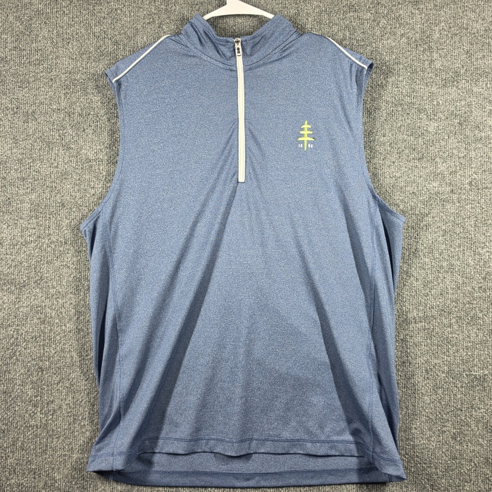 Johnnie‎ O Golf Vest Mens Medium Heathered Quarter Zip Eugene Country Club 1899